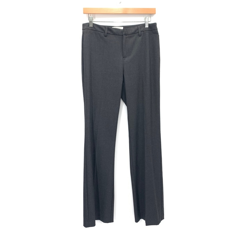 Coldwater Creek Natural Fit Flat Front Dark Gray Trousers Pants Slacks Size 4